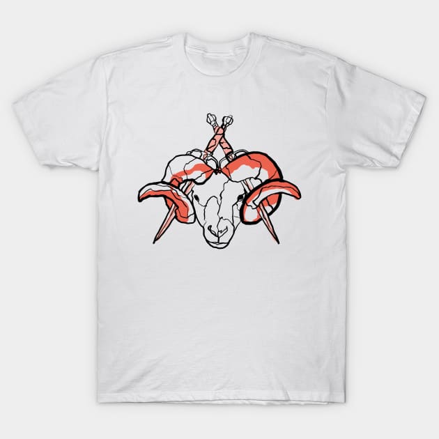 Single Line - Aries T-Shirt by MaxencePierrard